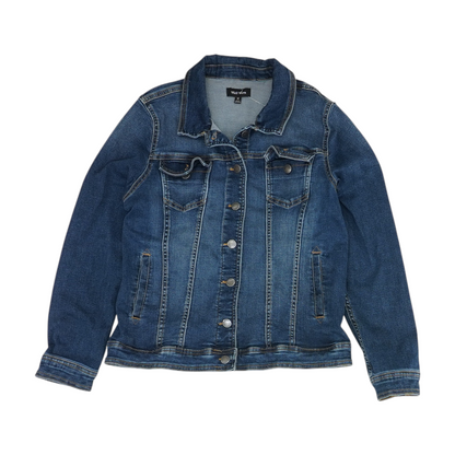 Navy Solid Denim Jacket