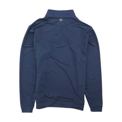 Blue Solid 1/4 Zip Pullover