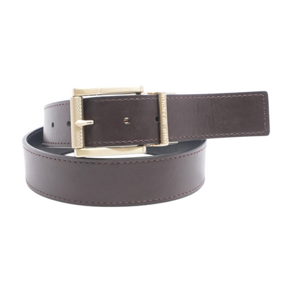 Black Reversible Faux Leather Belt