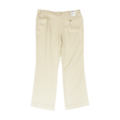 Beige Striped Pants