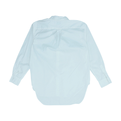 White Solid Long Sleeve Button Down