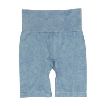 Blue Solid Active Shorts