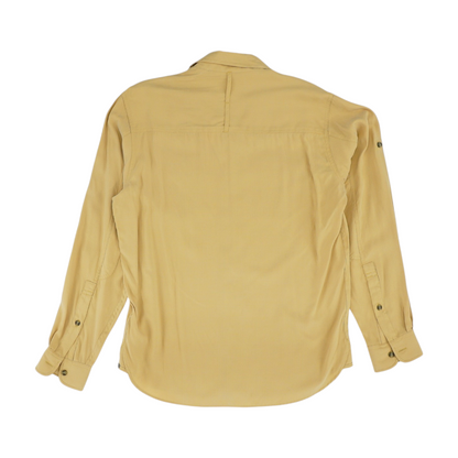 Yellow Solid Long Sleeve Button Down