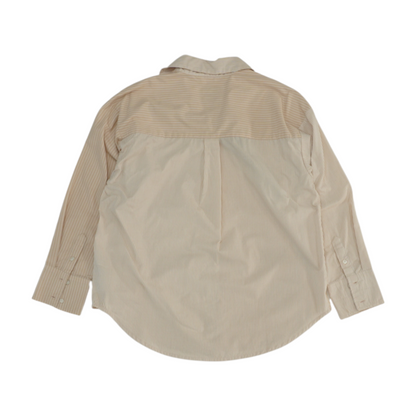 Beige Striped Button Down