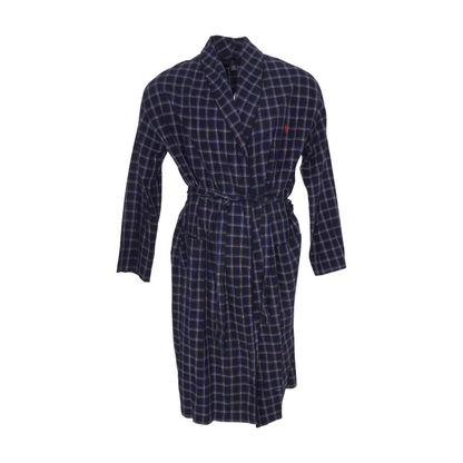 Navy Check Robe