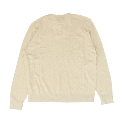 Beige Solid Pullover Sweater