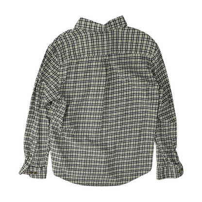 Gray Plaid Flannel Button Down