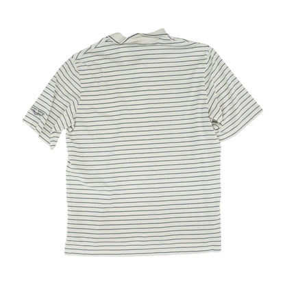 White Striped Short Sleeve Polo