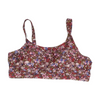 Maroon Plus Size Floral Swim Top