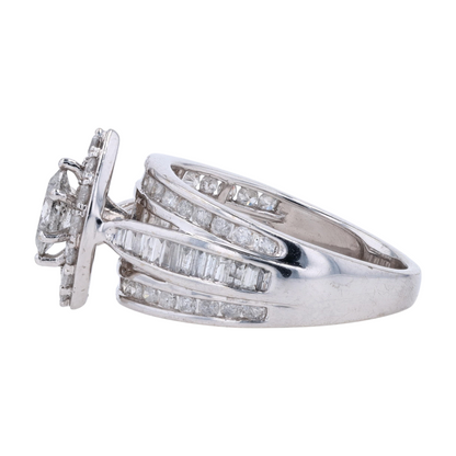 1 9/10 ctw 10K White Gold Diamond Engagement Ring