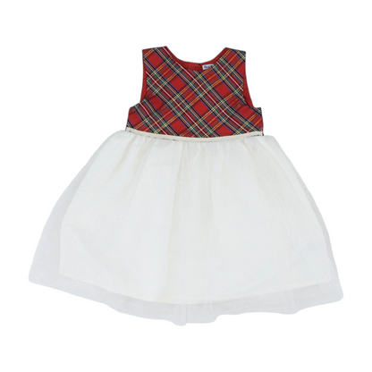 White Color Block Dress