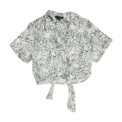 White Floral Blouse