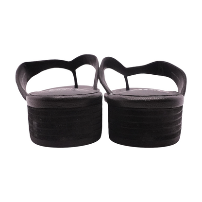 Black Wedged Sandals