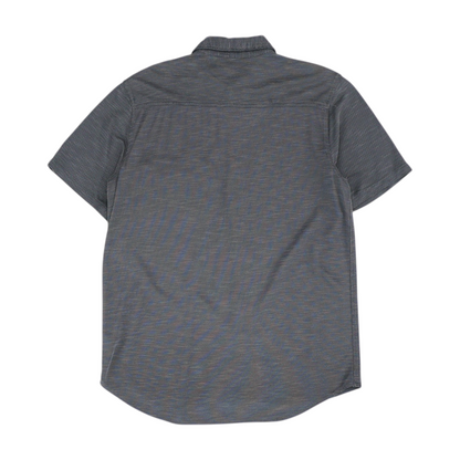 Charcoal Solid Short Sleeve Button Down