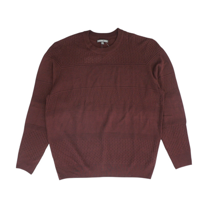 Burgundy Solid Pullover Sweater