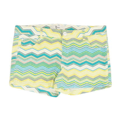 Multi Chevron Denim Shorts