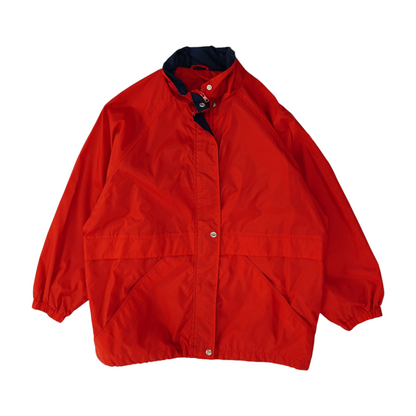 Red Solid Rain Jacket