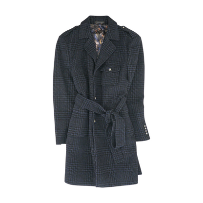 Navy Abstract Coat