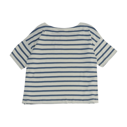 Blue Petite Striped Blouse
