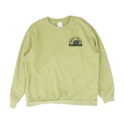 Green Solid Sweatshirt Pullover