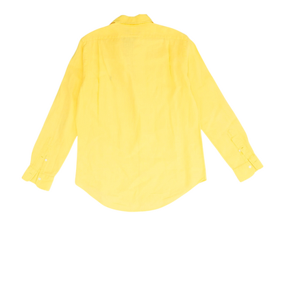 Yellow Solid Long Sleeve Button Down