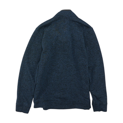 Blue Solid Pullover Sweater