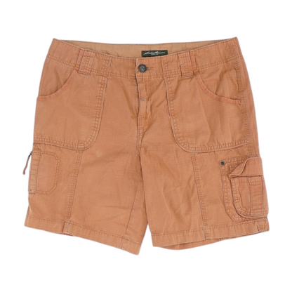 Red Solid Casual Shorts