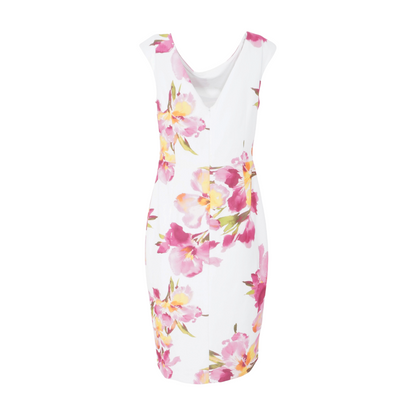 White Floral Midi Dress