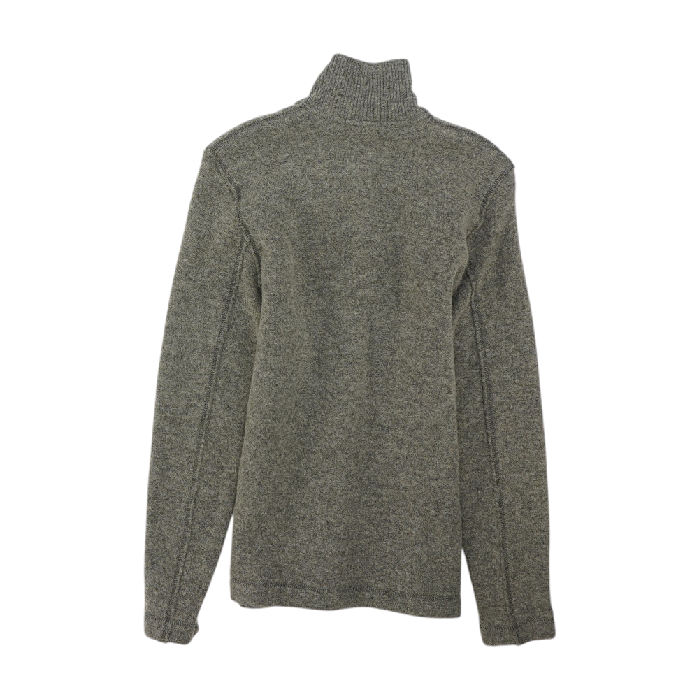 Gray Solid Pullover Sweater