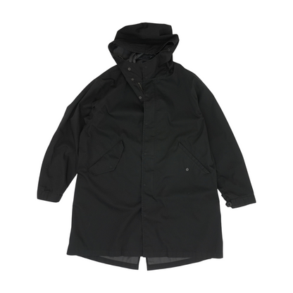 Black Solid Rain Coat