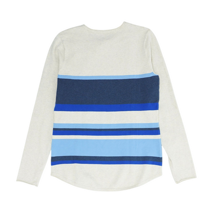 Cream Striped Pullover Sweater