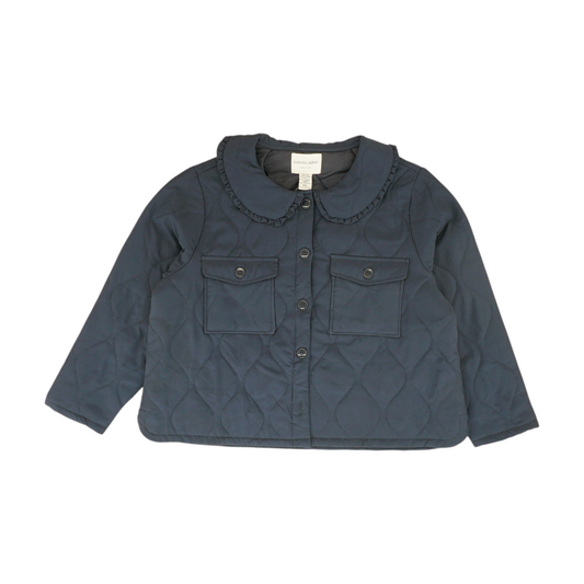 Navy Petite Solid Jacket