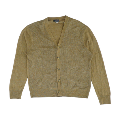 Brown Solid Cardigan Sweater