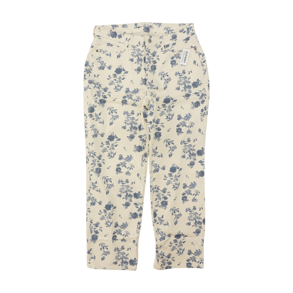 Ivory Floral Loose Jeans