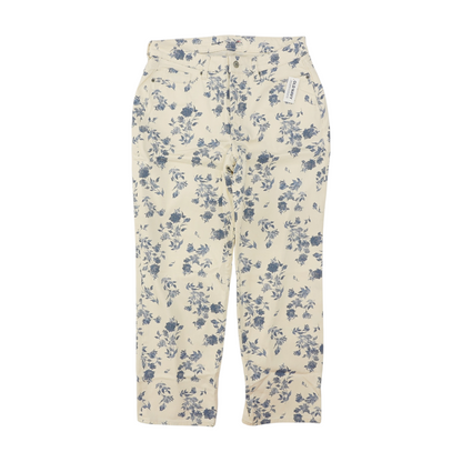 Ivory Floral Loose Jeans