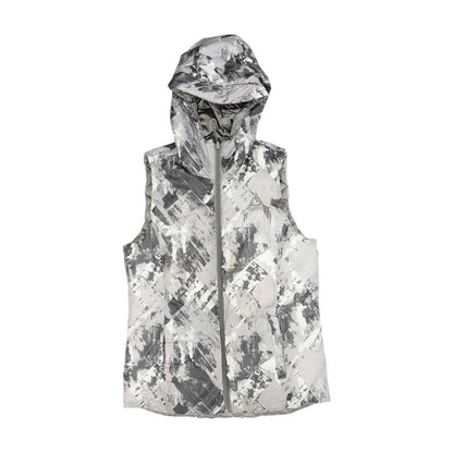 Gray Graphic Puffer Vest
