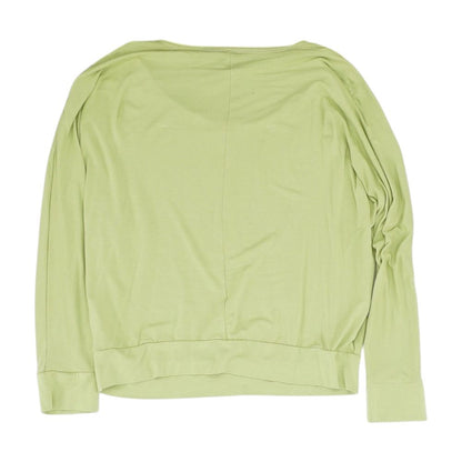 Green Solid Long Sleeve Blouse