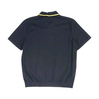 Navy Solid Short Sleeve Polo