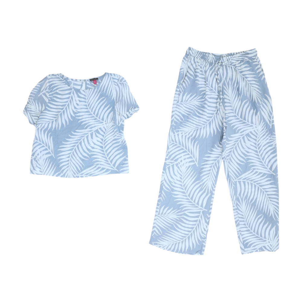 Blue Abstract Pant Set