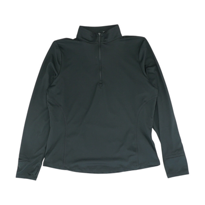Black Solid 1/4 Zip Pullover