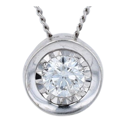 1/5 ctw 10K White Gold Moissanite Pendant Necklace