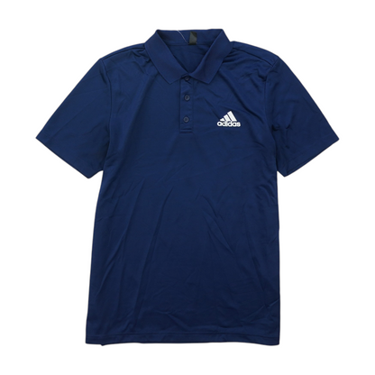 Navy Solid Short Sleeve Polo