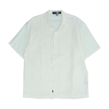Ivory Solid Short Sleeve Button Down