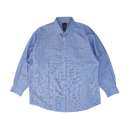Blue Plaid Long Sleeve Button Down