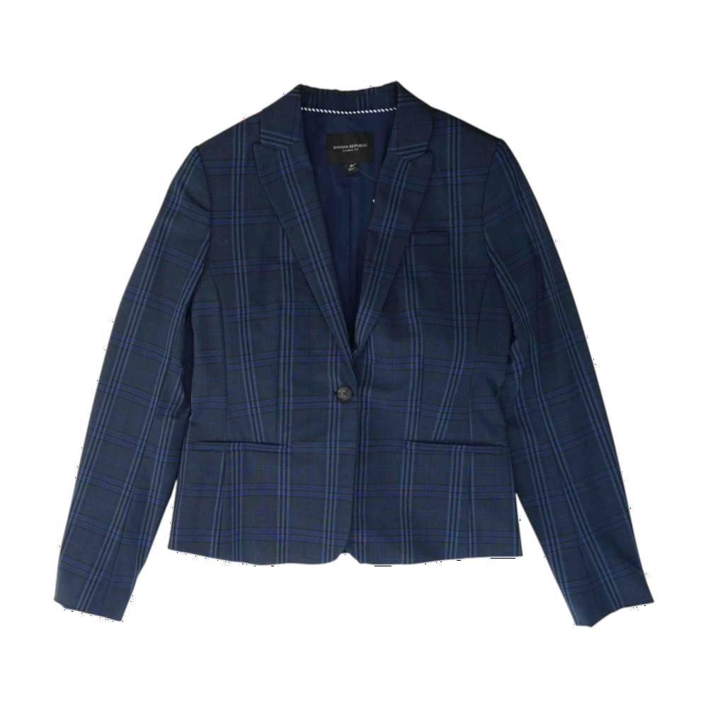 Navy Plaid Blazer
