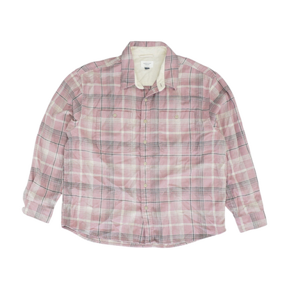 Pink Plaid Flannel Button Down