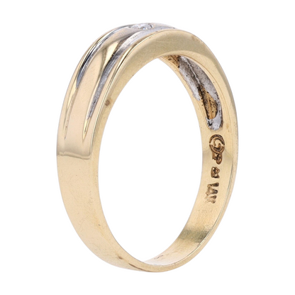 14K Two-Tone Gold Diamond Band