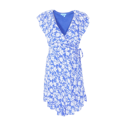 Blue Floral Midi Dress