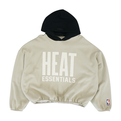 Beige Solid Hoodie Pullover