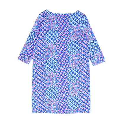 Blue Geometric Dress